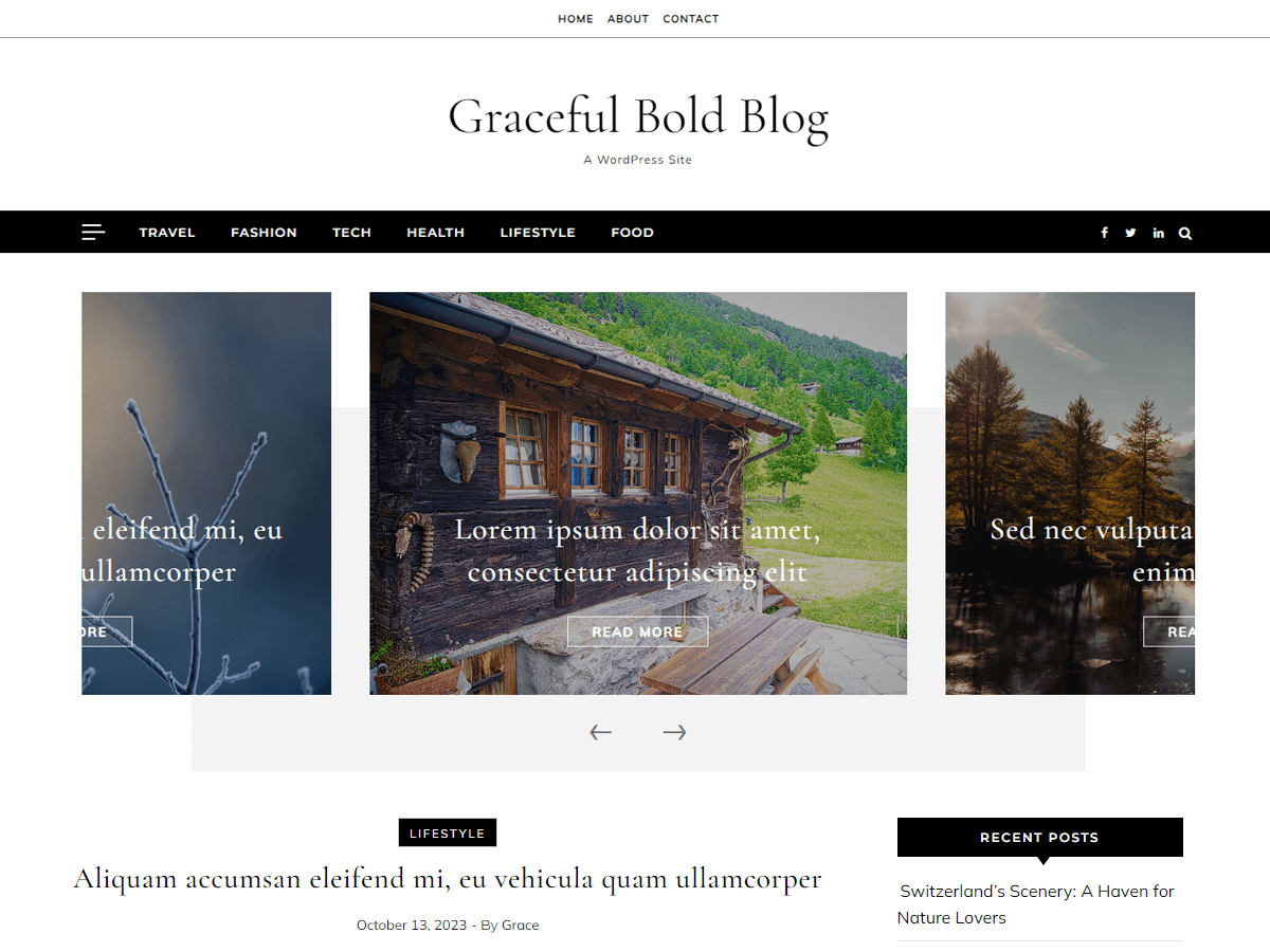 Graceful Bold Blog Theme Optima Themes
